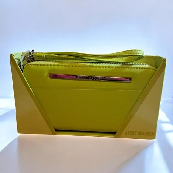 Steve Madden SLG-1100 Lemon / Green Bzippy Boxed Wallet NWT - Picture 1 of 10